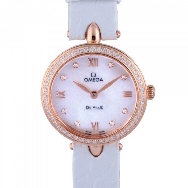 オメガ OMEGA デ・ヴィル 424.58.27.60.55.002 ホワイト文字盤 新品 腕時計 レディース