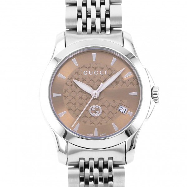  Gucci GUCCI G время отсутствует YA1265007 Brown циферблат новый товар наручные часы женский 