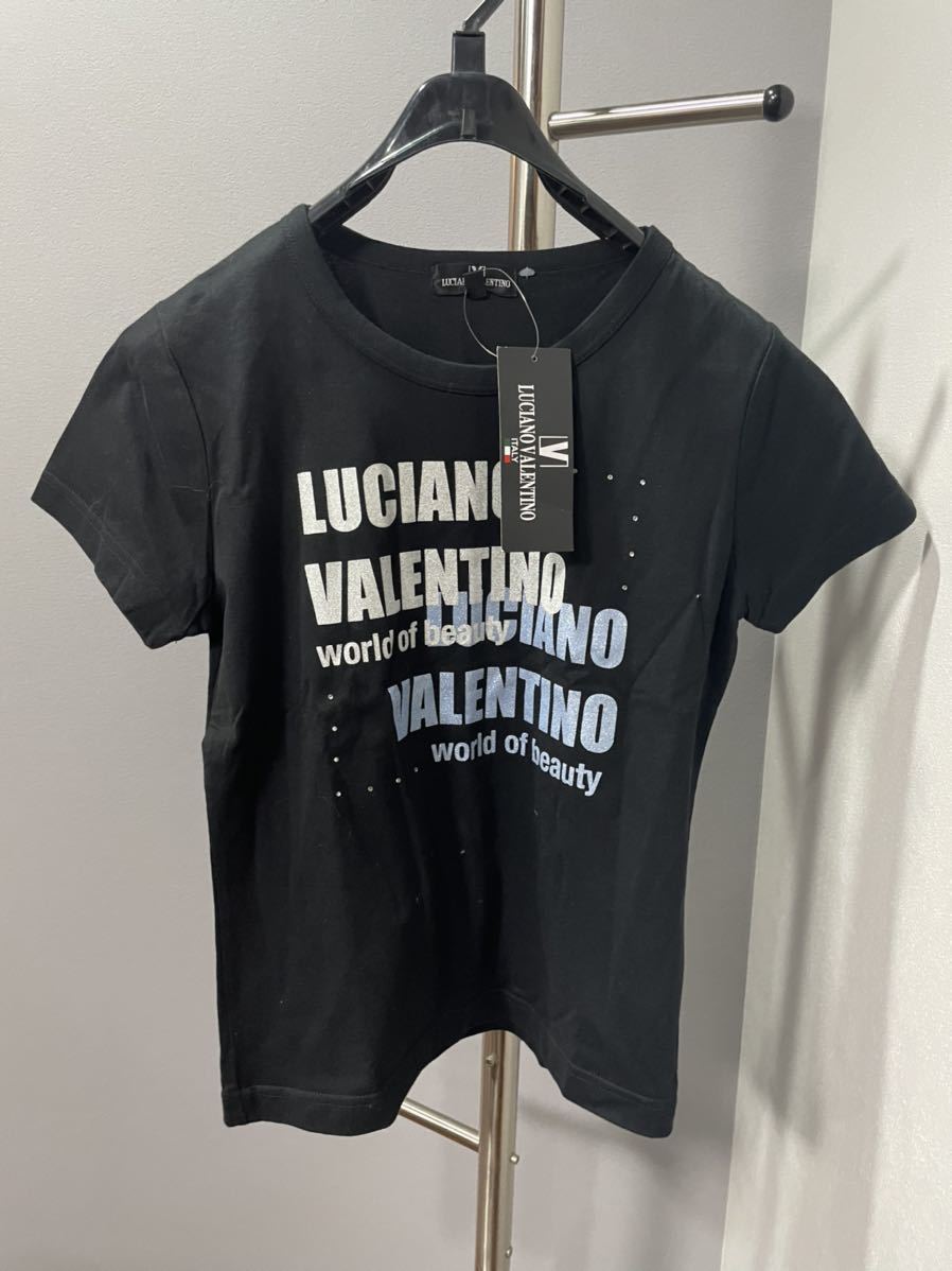 未使用極美品バレンチノVALENTINO半袖カットソーTシャツトップス黒ブラック