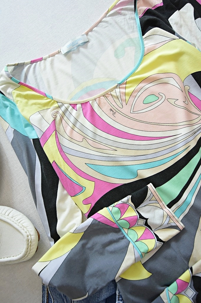 高級 EMILIO PUCCI エミリオプッチ プッチ柄 総柄 テロテロ ic.sch.id