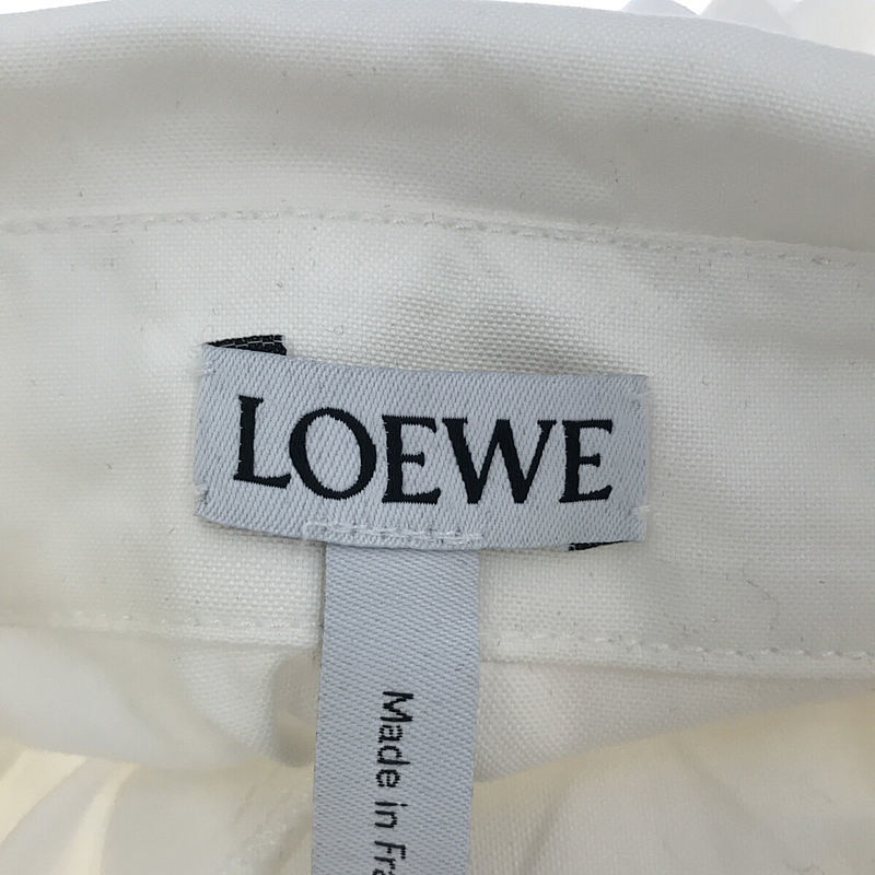 LOEWE / ロエベ | フランス製 コットン パッチワーク ロング シャツ ワンピース ドレス | ホワイト | レディース_画像5