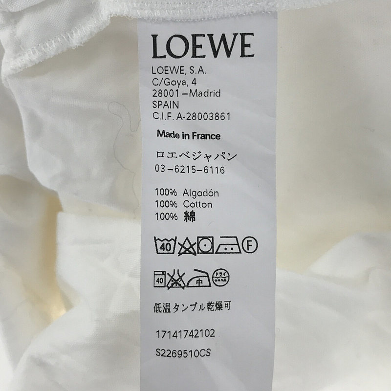 LOEWE / ロエベ | フランス製 コットン パッチワーク ロング シャツ ワンピース ドレス | ホワイト | レディース_画像6