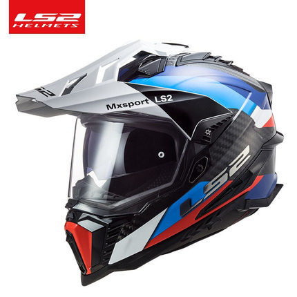 LS2-MX701 フルフェイスヘルメット シールド付オフロード デュアルスポーツ モトクロス ヘルメット カーボン製 サイズ:XL