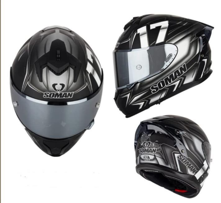 フルフェイスヘルメット 全9色 ダブルシールド オートバイ オートバイ レーシングヘルメット ビッグテールヘルメット 耐衝撃 E-M_画像2
