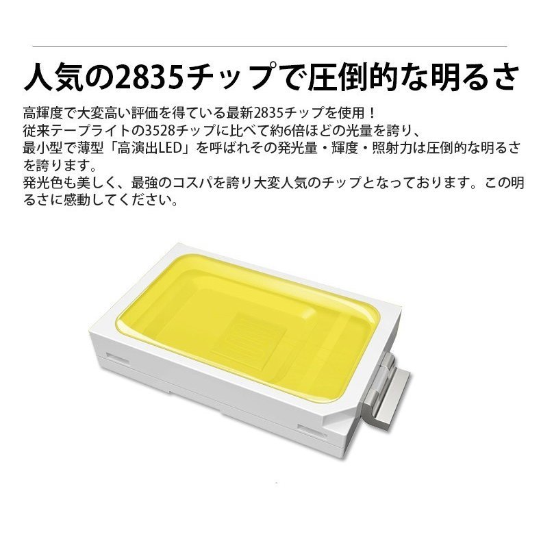 家庭用 LEDテープライト 6M 1080SMD/M白色/電球色/青_画像5