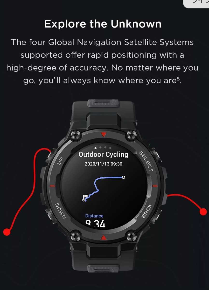 ☆新品 未開封 amazfit T-REX PRO ブラック Meteorite Black スマート