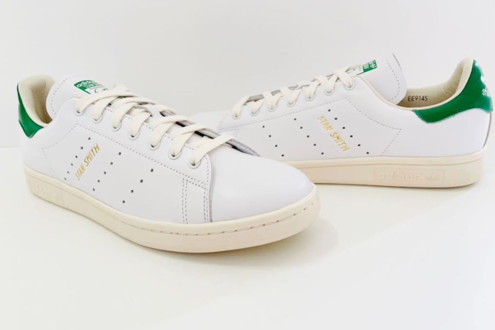 デッド!! 新品!! 19年 ドイツ製 adidas STAN SMITH MIG EE9145 スタンスミス レザー 白 × 緑 天然皮革 us 8 / 26 ㎝ MADE IN GERMANY_画像3