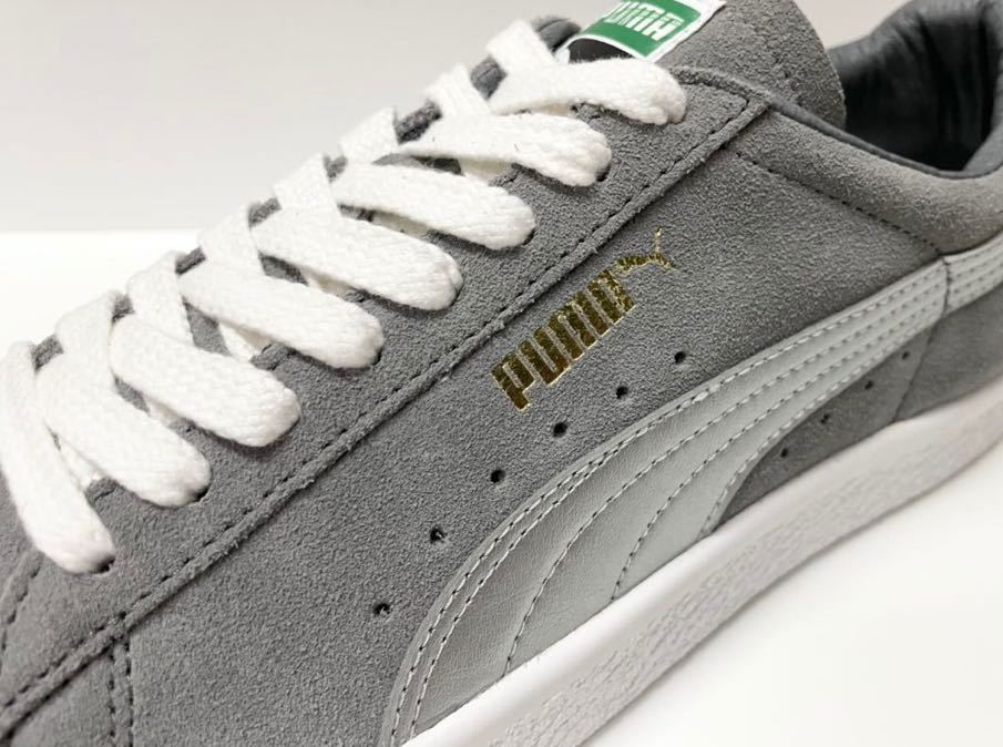 デッド!! 名作!! 新品 PUMA SUEDE 90681S プーマ スエード グレー シルバー 灰 × 銀 us 9 / 27 ㎝ 箱付 天然皮革 ユーゴスラビア復刻_画像4