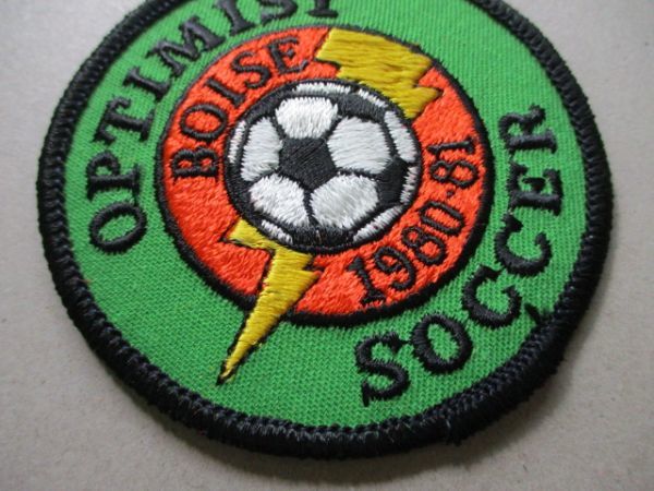 80s OPTIMIST SOCCER Boise Idaho1980-1981サッカー刺繍ワッペン/AアメリカVintageビンテージUSAパッチFOOTBALLアップリケpatches V183_画像2