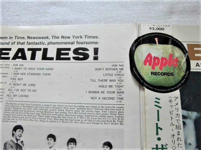 国内盤帯付 補充注文票 付/ The Beatles Meet The Beatles! / Apple Records AP-80011, 1970 / Album, Gatefold / デビュー作_画像2