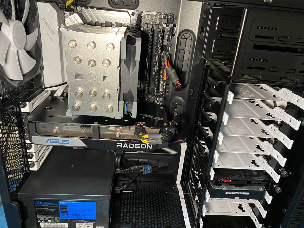 送料無料】RX6600xt搭載自作ゲーミングPC RYZEN7 2700X/32GB