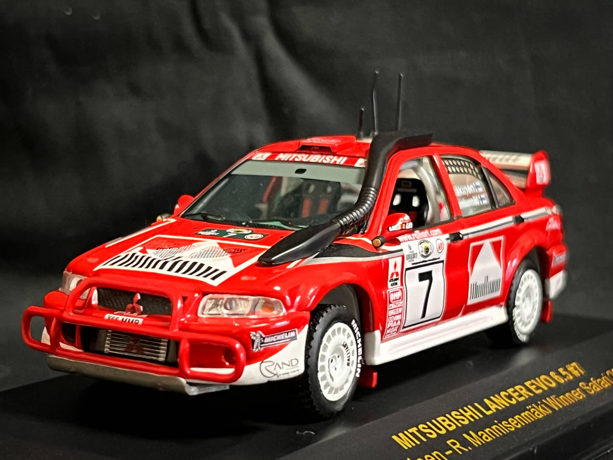 ixo 1/43 三菱 ランサー エボリューション 6 5 #7 2001 サファリ ixo 1/43 三菱 ランサー エボリューション 6 5 #7 2001 サファリ