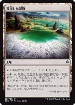 マジック・ザ・ギャザリング 荒廃した湿原 / 戦乱のゼンディンガー 日本語版 シングルカード_画像1