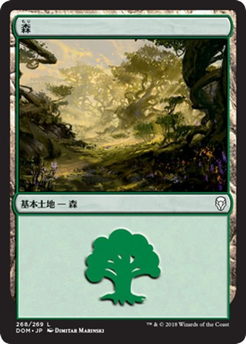 MTG マジック：ザ・ギャザリング 森 基本土地 ドミナリア DOM-268_画像1