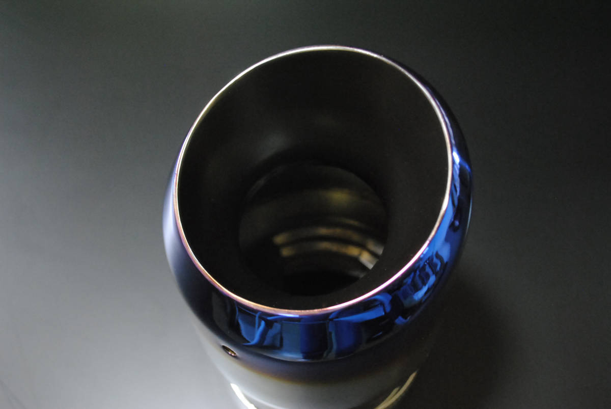 MAZDA3 BP系 ユーロ マフラーカッター 100mm ブルー 耐熱ブラック塗装 2本 鏡面 セダン マツダ3 高純度 SUS304ステンレス MAZDA_画像6