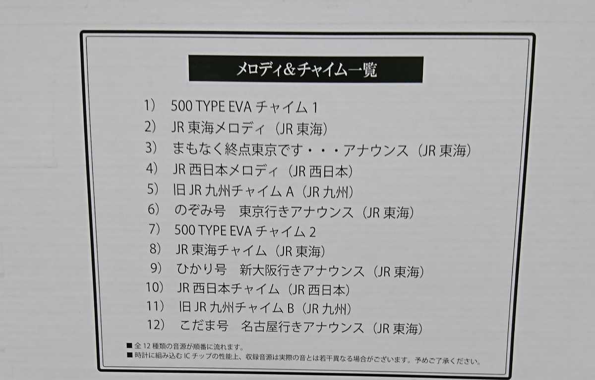 【新品未開封】新幹線クロック エヴァンゲリオン 500TYPE EVA 掛け時計500系直径約33cm×高さ9cmJR西日本東海東日本 EVANGELION SHINKANSEN_画像2