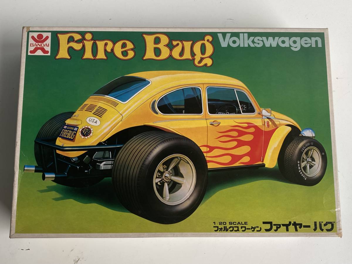 ⑮p1◆BANDAI バンダイ◆フォルクスワーゲン ファイヤーバグ Volkswagen Fire Bug 1/20 旧ロゴ プラモデル 模型 未組立_画像2
