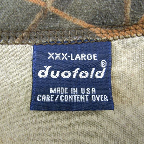 ビッグサイズ XXXL USA製 デュオフォールド duofold ヘンリーネック ツーレイヤー サーマル Tシャツ ロンT 古着 ビンテージ 2AU3099_画像3