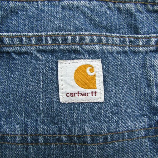 サイズ W34程度 メキシコ製 WOMENS カーハート Carhartt ストレート デニム パンツ ジーンズ 古着 2S1390_画像3