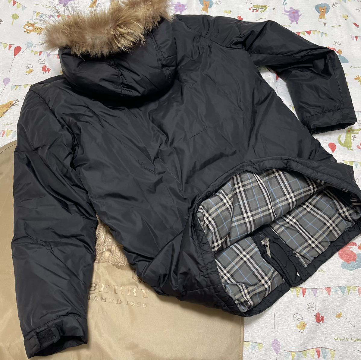 防寒☆超美品100%グースダウンコート シルバーフォックスファー