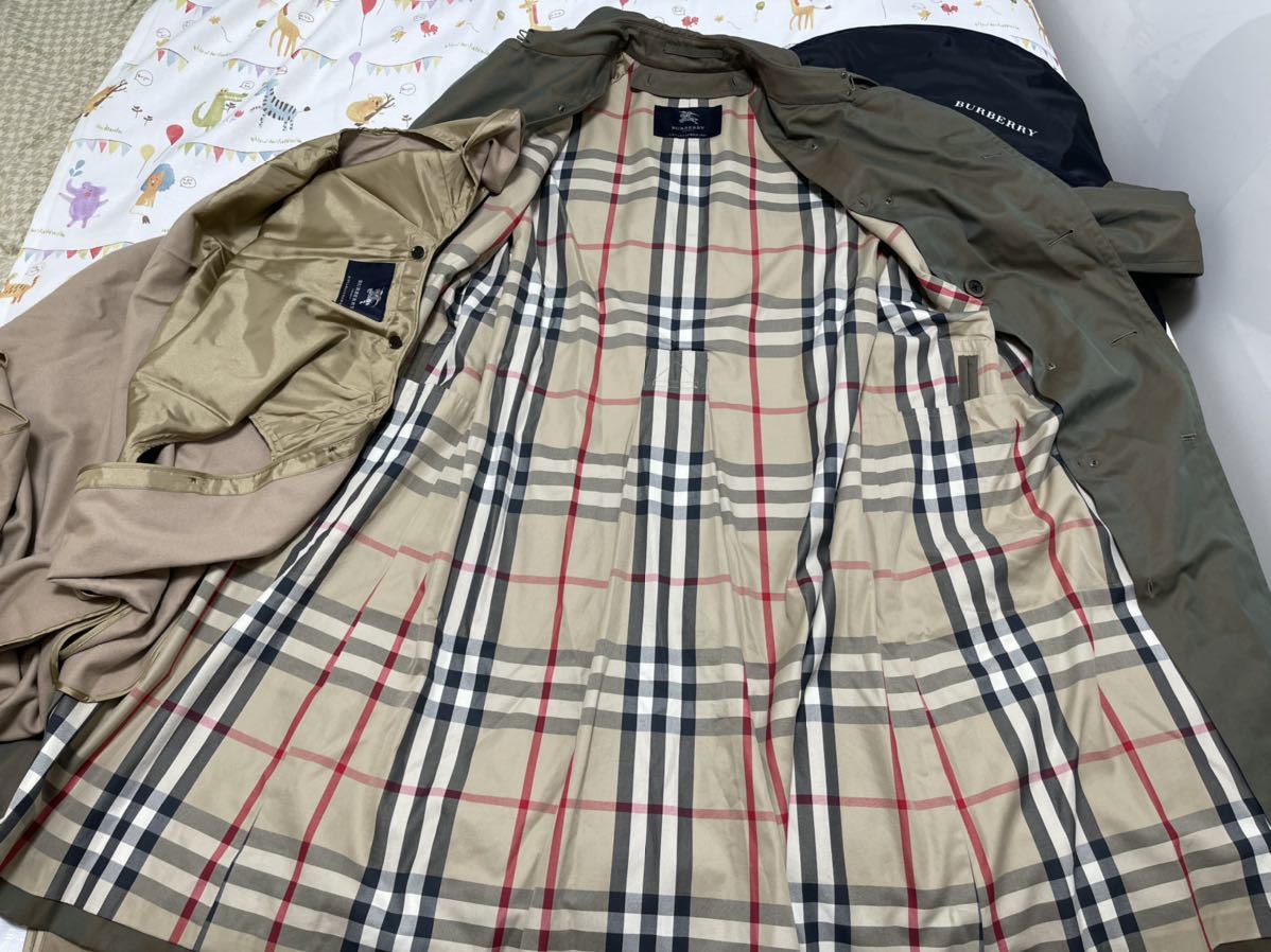 日本製25万超美品玉虫色☆バーバリーメンズLL 175 Burberryカシミヤ