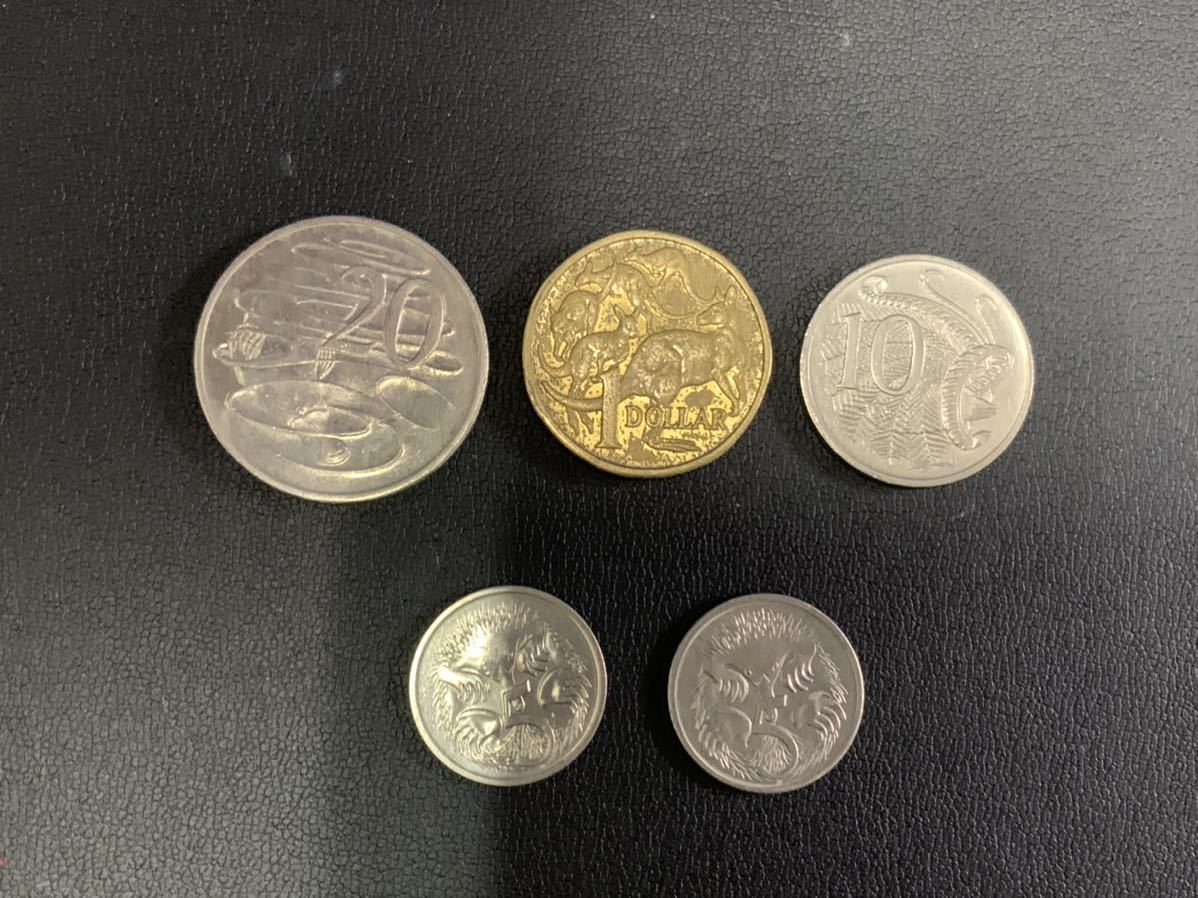 外国銭5枚　オーストラリア(60サイズ)_画像1