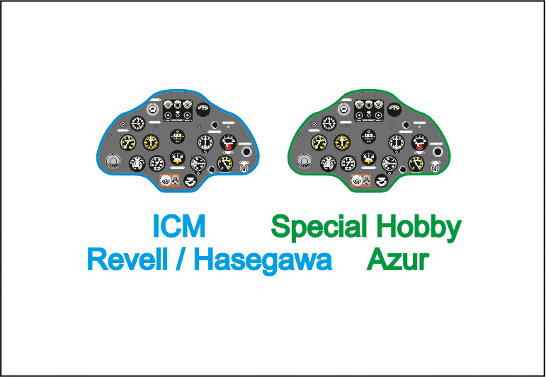 ヤフーモデル YMA3232 1/32 I-16 後期型 計器盤 （ICM / スペシャルホビー）_画像2