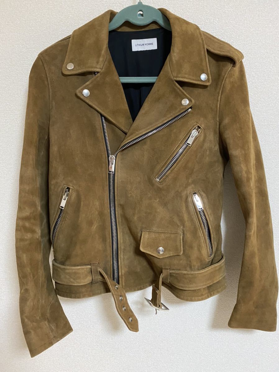 正規品 リチウムオム レザーライダースJKT 50 超美品 22aw ラムレザー
