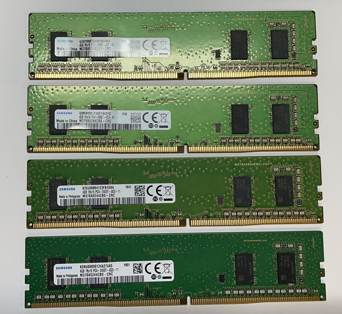 SAMSUNG 4GB 1R×16 PC4-2400T デスクトップ用メモリ 4GB×4枚(その他)｜売買されたオークション情報、yahooの