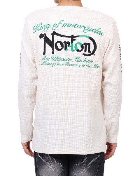 100%正規品 Norton ノートン 長袖Tシャツ 223N1107 バック 刺繍