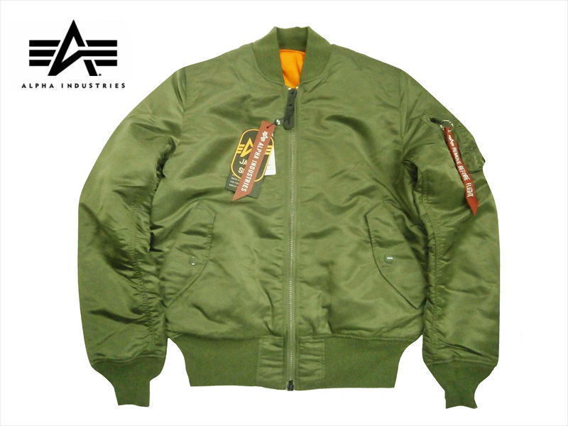 ALPHA INDUSTRIES/アルファ インダストリーズ 20004 MA-1 タイトフィット フライトジャケット Vグリーン XL新品の画像1