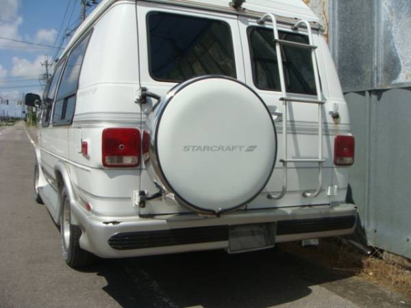  Chevy Van rear . sound glass right side 