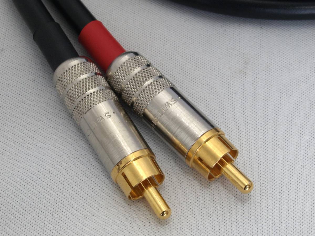 即決 BELDEN 9259 同軸ケーブル使用1m RCA ピンケーブル 送料込み 低静電容量 ハイインピーダンス向け_画像2