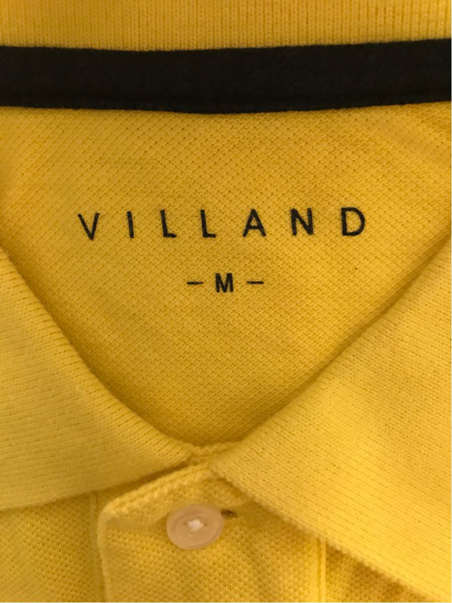 [即決古着]VILLAND/ビランド/ポロシャツ/半袖/鹿の子/無地/黄色/イエロー/M_画像3