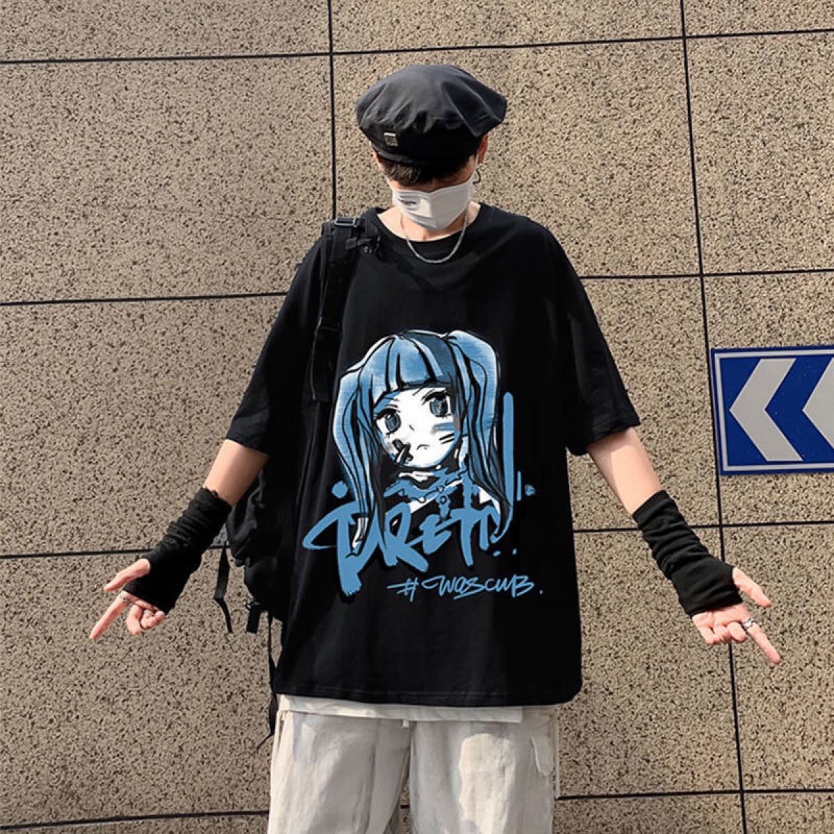 最大98％オフ！ 地雷系 ブラック Tシャツ L 病みかわ V系 韓国