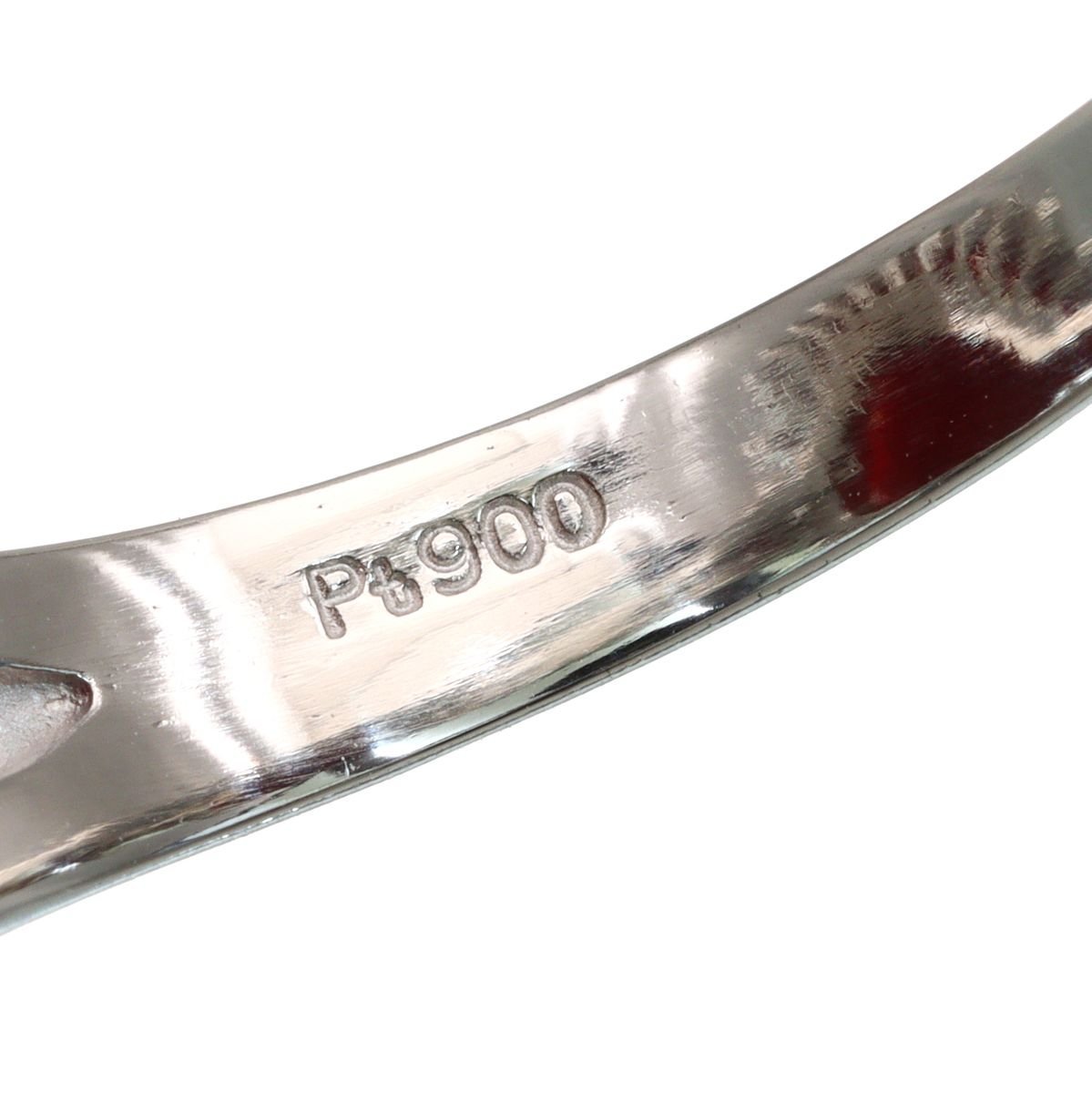 まさに血赤色の迫力サイズ Pt900 血赤珊瑚 ダイヤモンド リング 14.5g D0.83ct 超美品 ソーティング付 ★jz415