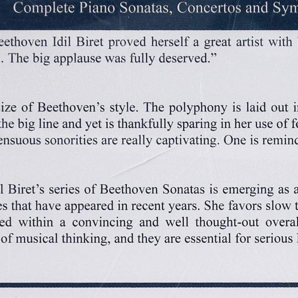 【未開封】 ベートーヴェン：ピアノ・ソナタ集 Vol.9　ピアノ・ソナタ第26番、第30番、第32番　イディル・ビレット_画像3