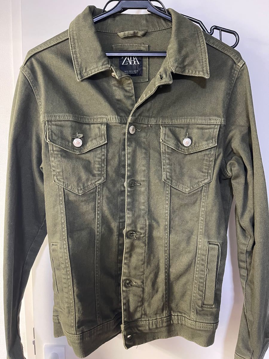 Gジャン】デニムジャケット ジージャン カーキ ジャケット ZARA Gジャン】デニムジャケット ジージャン カーキ ジャケット ZARA