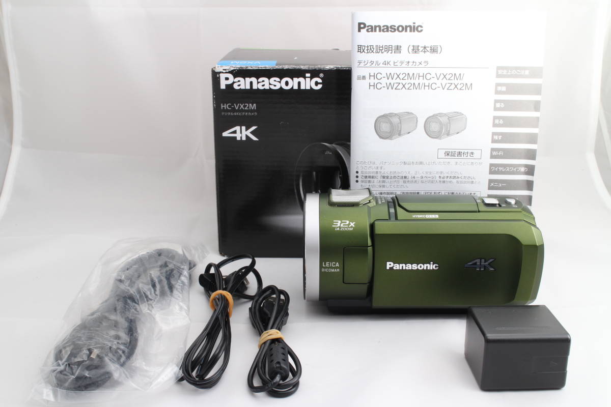 ☆実用品☆ Panasonic パナソニック 4K ビデオカメラ VX2M 64GB 光学24 ...