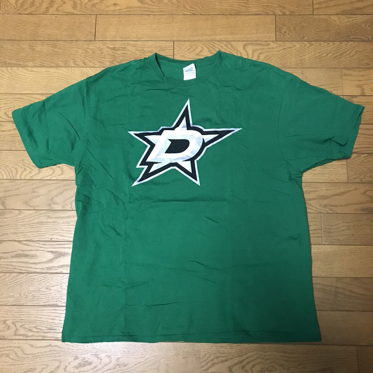 NHL DALLAS STARS MEN’S SHORT SLEEVE T-SHIRTS size-XL(着丈72身幅58) 中古(美品) 送料無料 NCNR_画像1