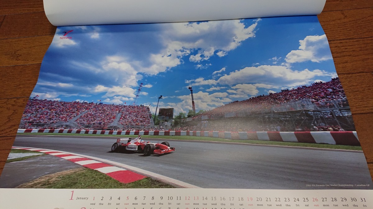 トヨタモータースポーツカレンダー2003 F-1 80スープラ 少し折れがあり