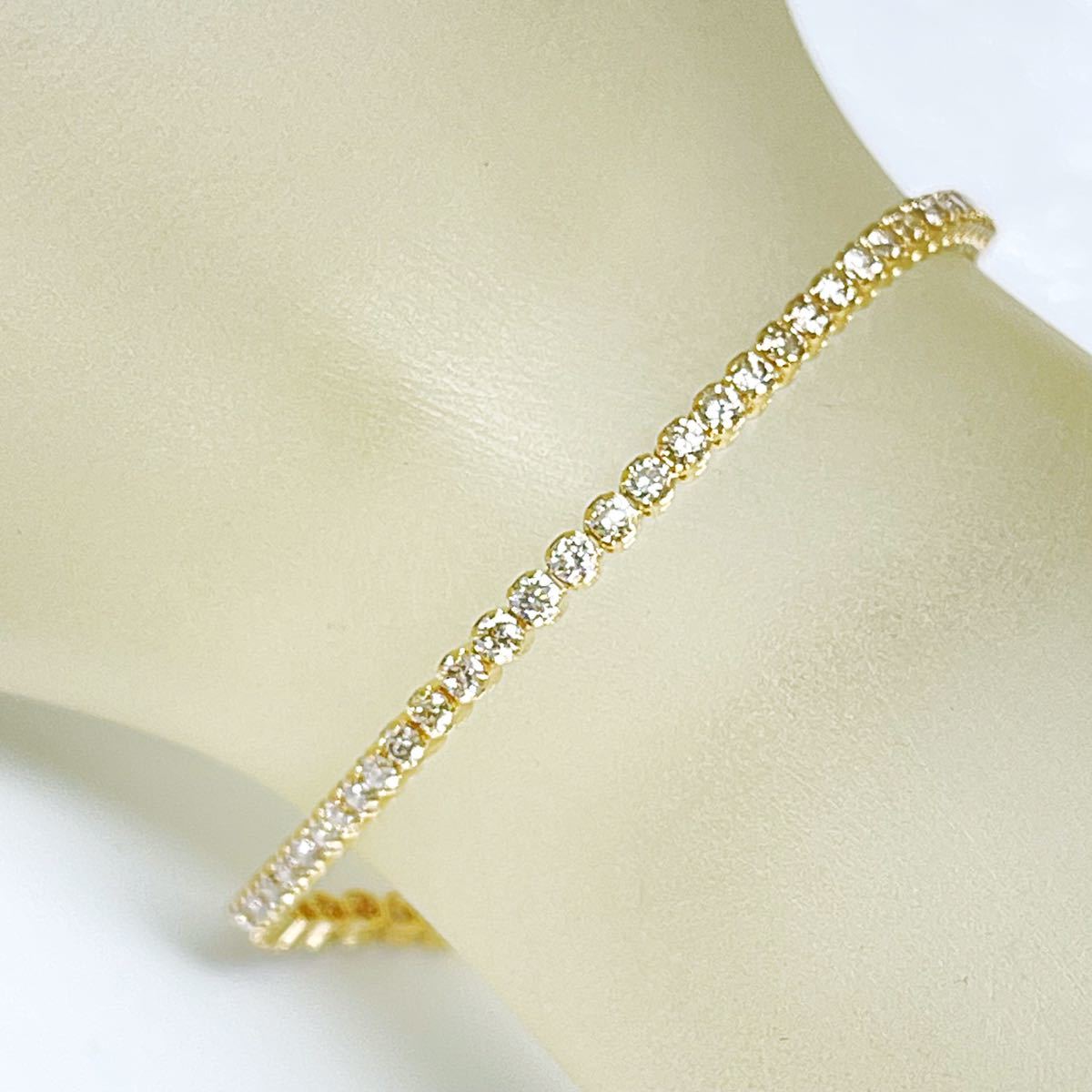 2.00ct 良質天然ダイヤモンド K18 テニスブレスレット | sweatreno.com