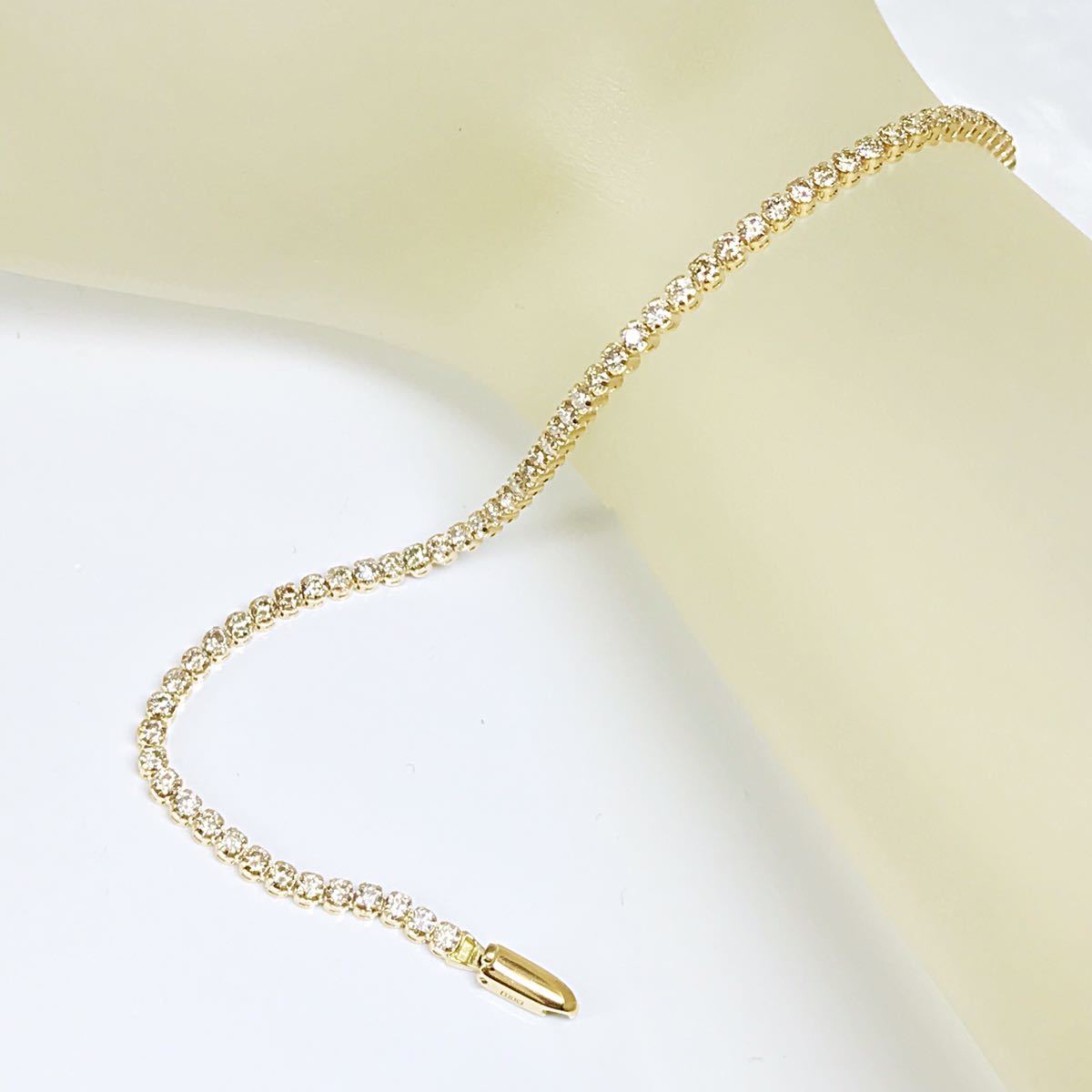 2.00ct 良質天然ダイヤモンド K18 テニスブレスレット | sweatreno.com