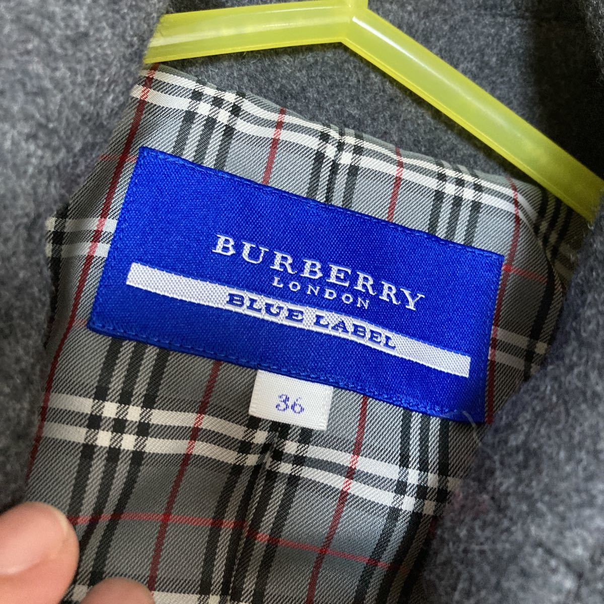 純正お値下 Burberry blue label バーバリー Pコート ショート丈