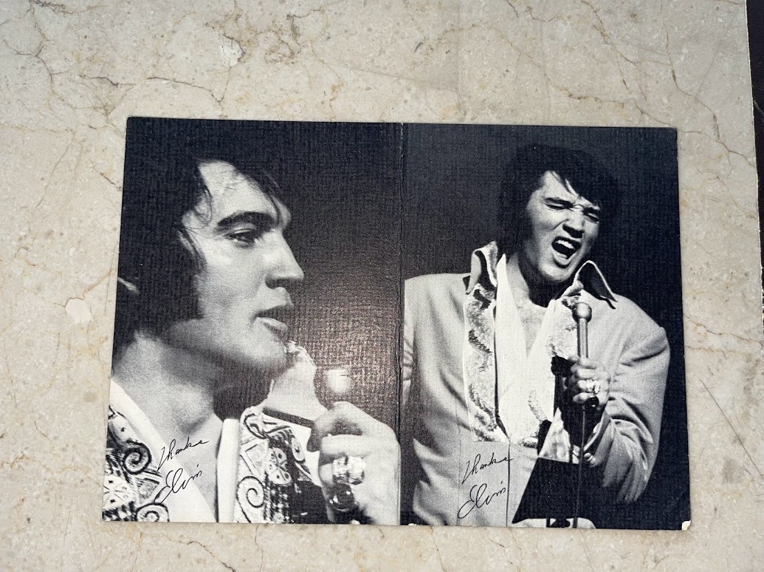 當(dāng)時物 エルヴィス?プレスリー 70年代 ラスベガス公演記念カード クリスマスカード Elvis Presley エルビス