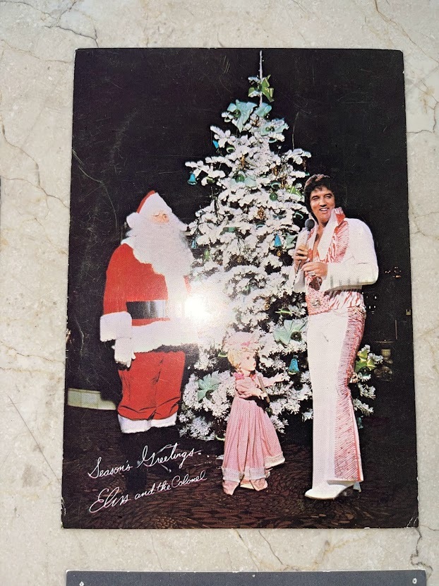 當(dāng)時物 エルヴィス?プレスリー 70年代 ラスベガス公演記念カード クリスマスカード Elvis Presley エルビス