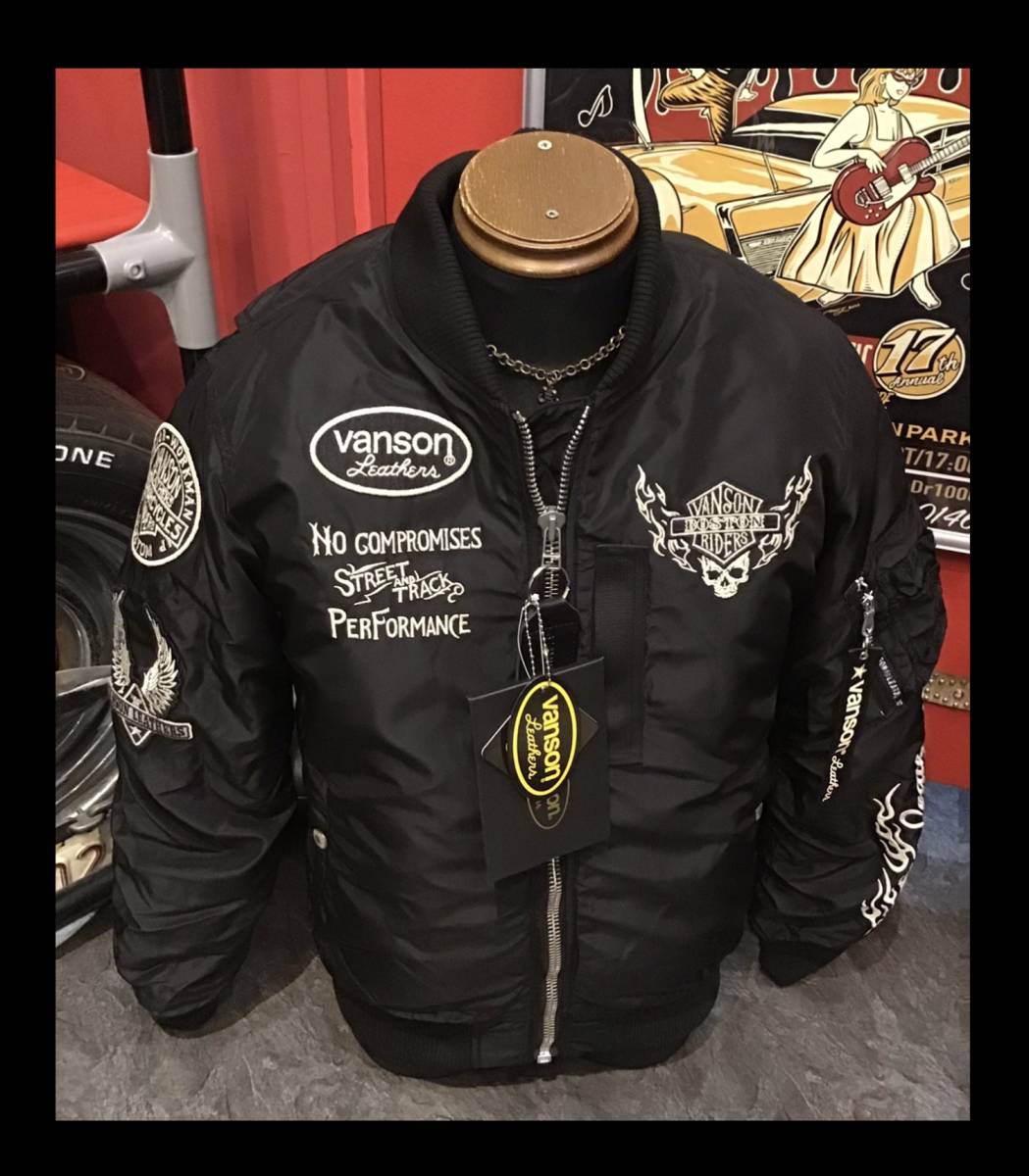 バンソン☆新品☆2205☆フライトジャケット【XXLサイズ】黒☆MA-1
