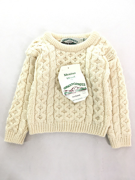 限定価格セール! フィッシャーマン アラン Crafts Aran Ireland製 90s 古着 キッズ 「Deadstock」 ニット 古着 1歳位 セーター 80(75~84cm) 限定価格セール! フィッシャーマン アラン Crafts Aran Ireland製 90s 古着 キッズ 「Deadstock」 ニット 古着 1歳位 セーター 80(75~84cm)