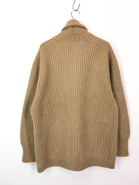  old clothes 60-70s Scotland made Paul Stuart low gauge wool knitted shawl color cardigan 44