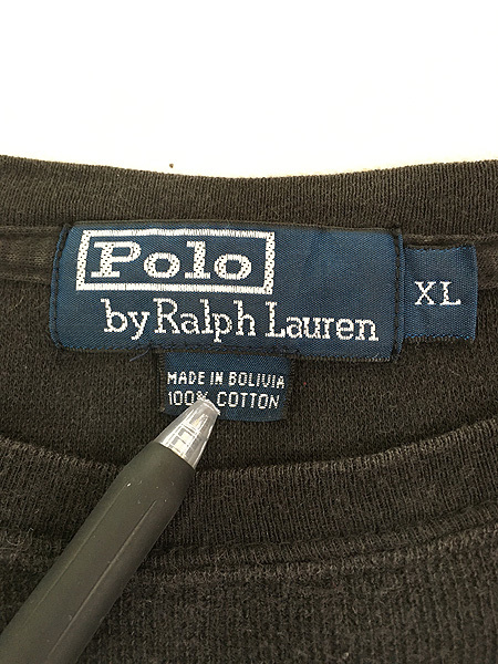 古着 Polo Ralph Lauren マルチ ボーダー ライン サーマル 長袖 Tシャツ ロンT XL 古着_画像5